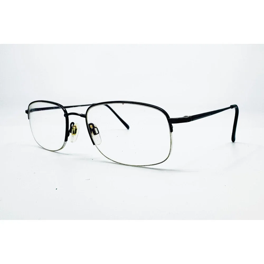 Perry Ellis Eyeglasses Mens Gunmetal Metal Rectangular Frame 2506A 54-19-140